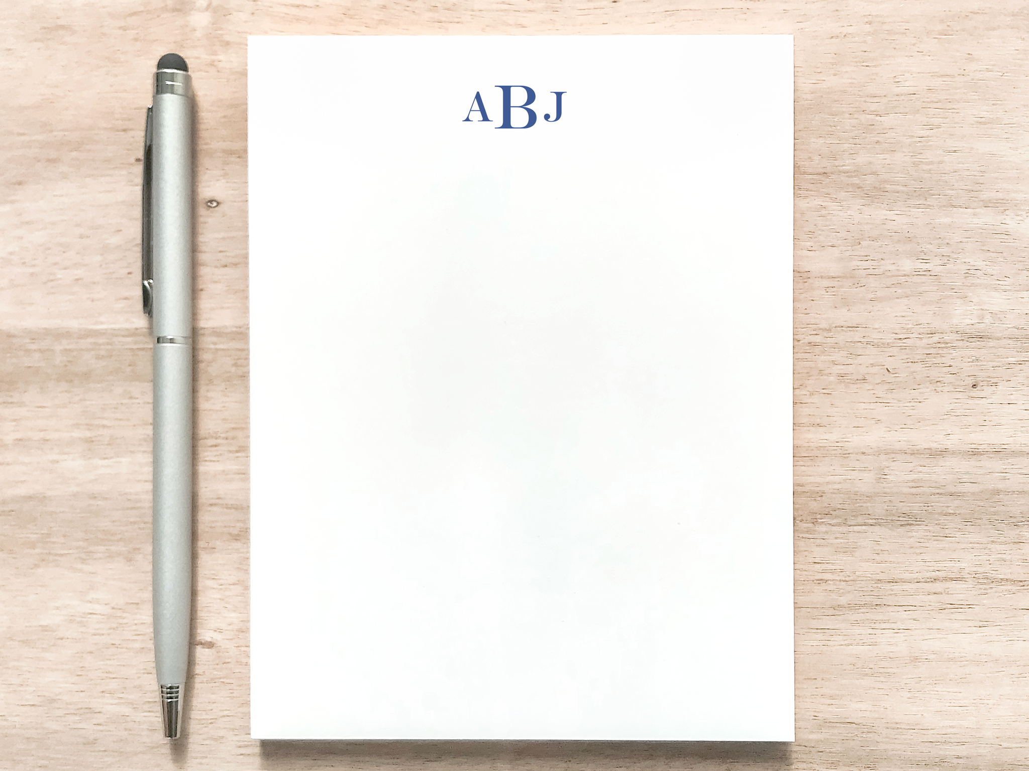 Monogram Notepad Personalized Notepad - Bold, Traditional Monogram Design ...
