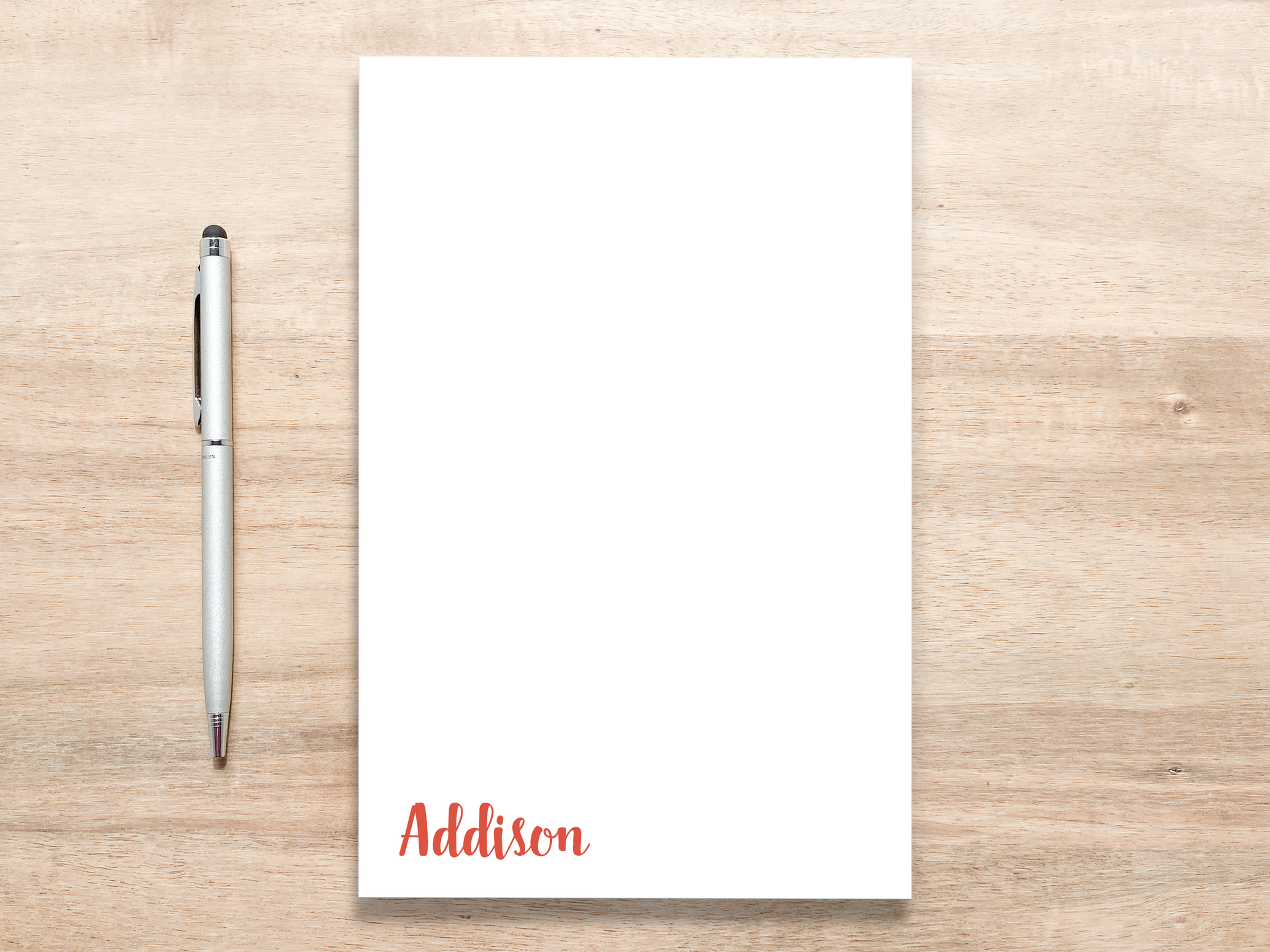 Personalized Large Notepad - Modern Cursive Name - JubileeDesignCompany