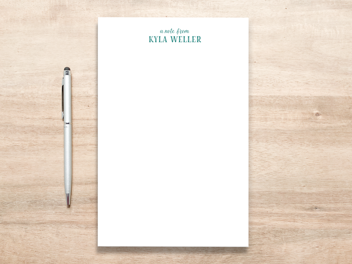 Notepad Large Font Personalized Large Notepads - JubileeDesignCompany