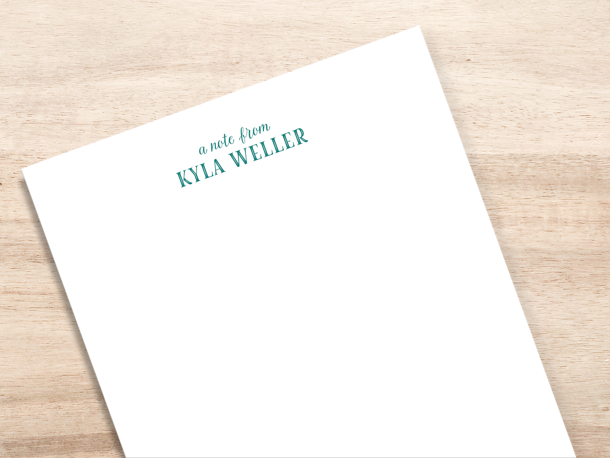 Notepad Large Font Personalized Large Notepad - Chic Script Font and Name ...