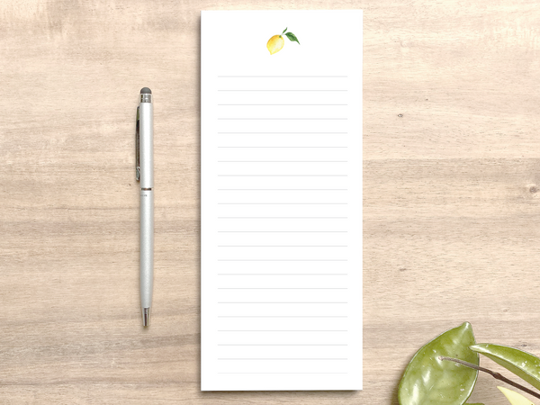 Personalized Lined List Notepad - Lemon Design - JubileeDesignCompany