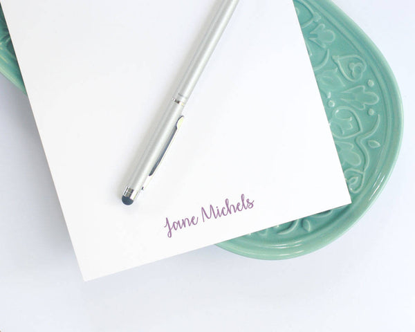 Personalized Large Notepad - Simple Script Name at Bottom ...