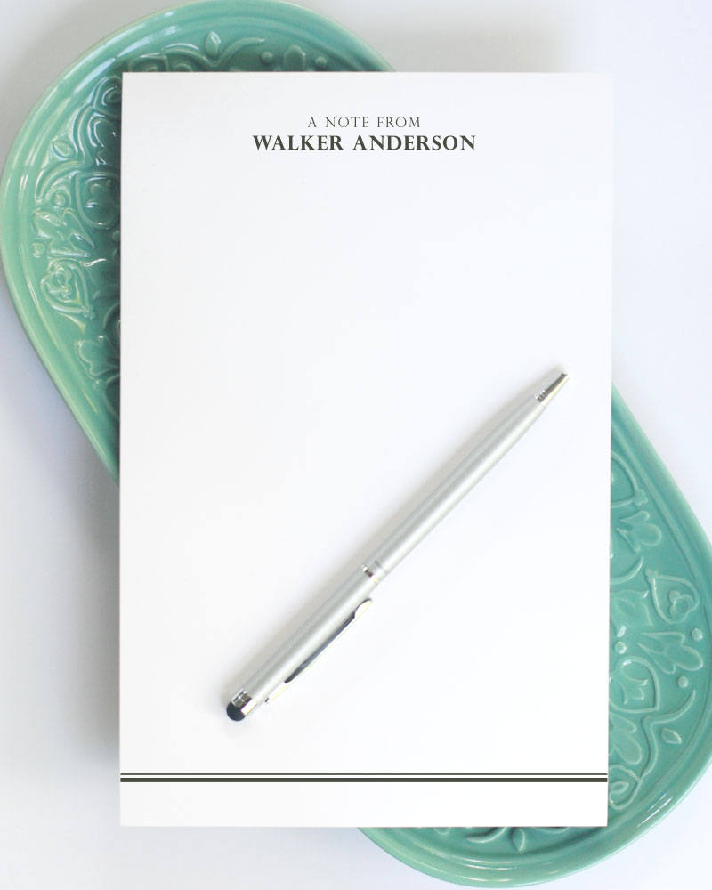 Notepad Design Big Line Personalized Large Notepad - Professional Name and Lines ...