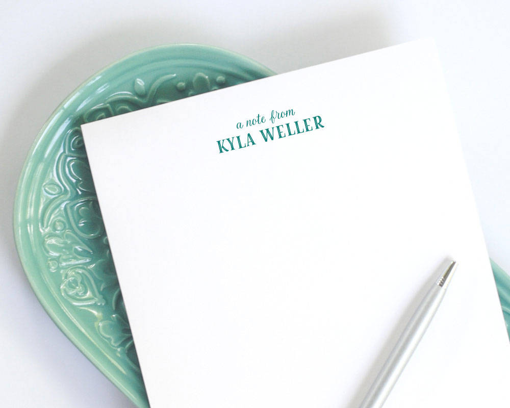 Notepad Large Font Personalized Large Notepad - Chic Script Font and Name ...