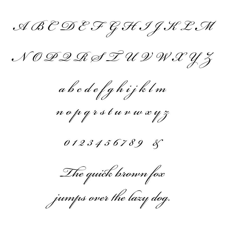 Script Initial Personalized Folded Stationery - Script Initial and Names ...